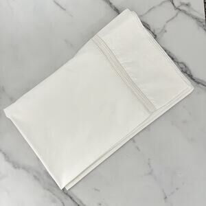 Dea Italian White Standard Pillow Case Twin Size Quiet Luxury Minimalist 20X30